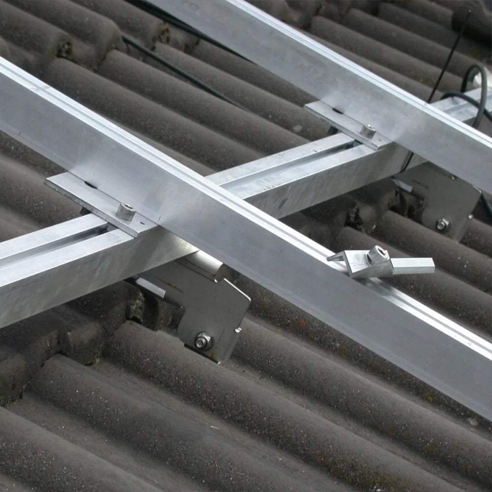 Profil aluminiu tip H 40x40 mm 3600 mm, suport montaj panouri solare fotovoltaice