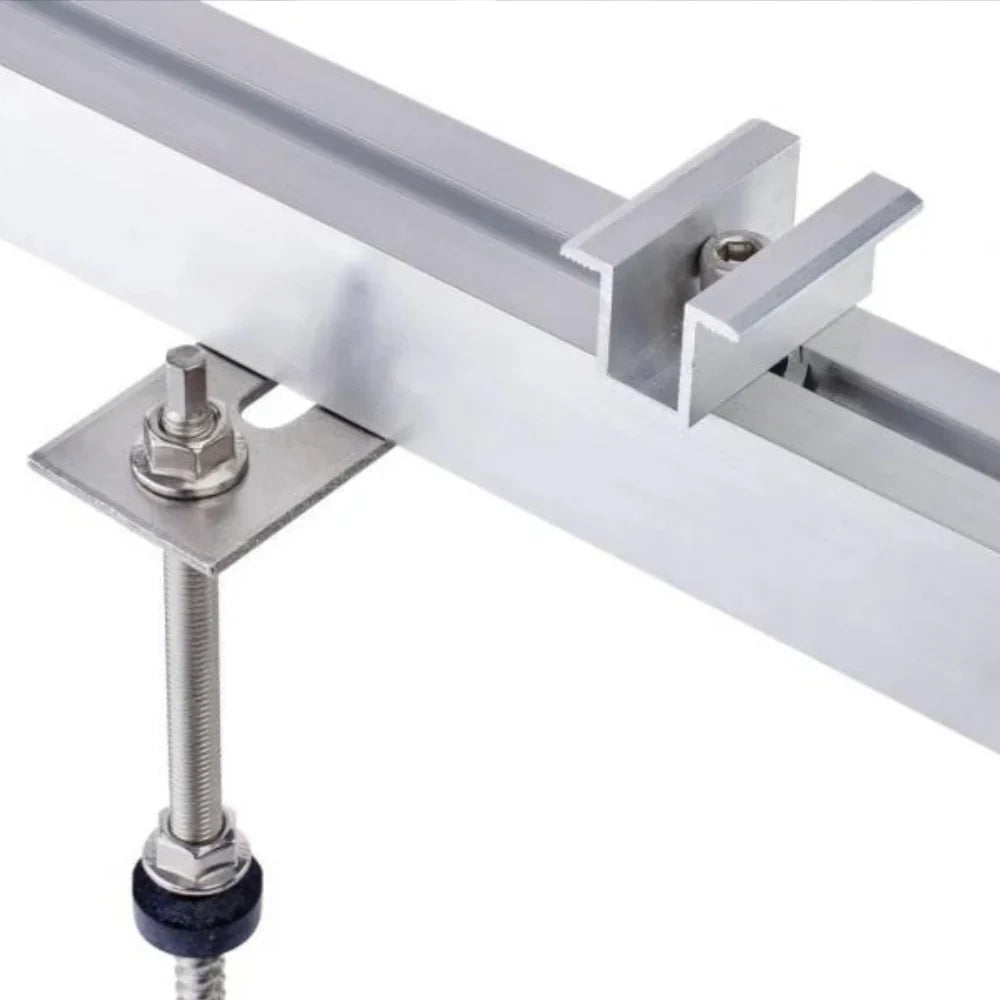 Profil aluminiu tip H 40x40 mm 3600 mm, suport montaj panouri solare fotovoltaice