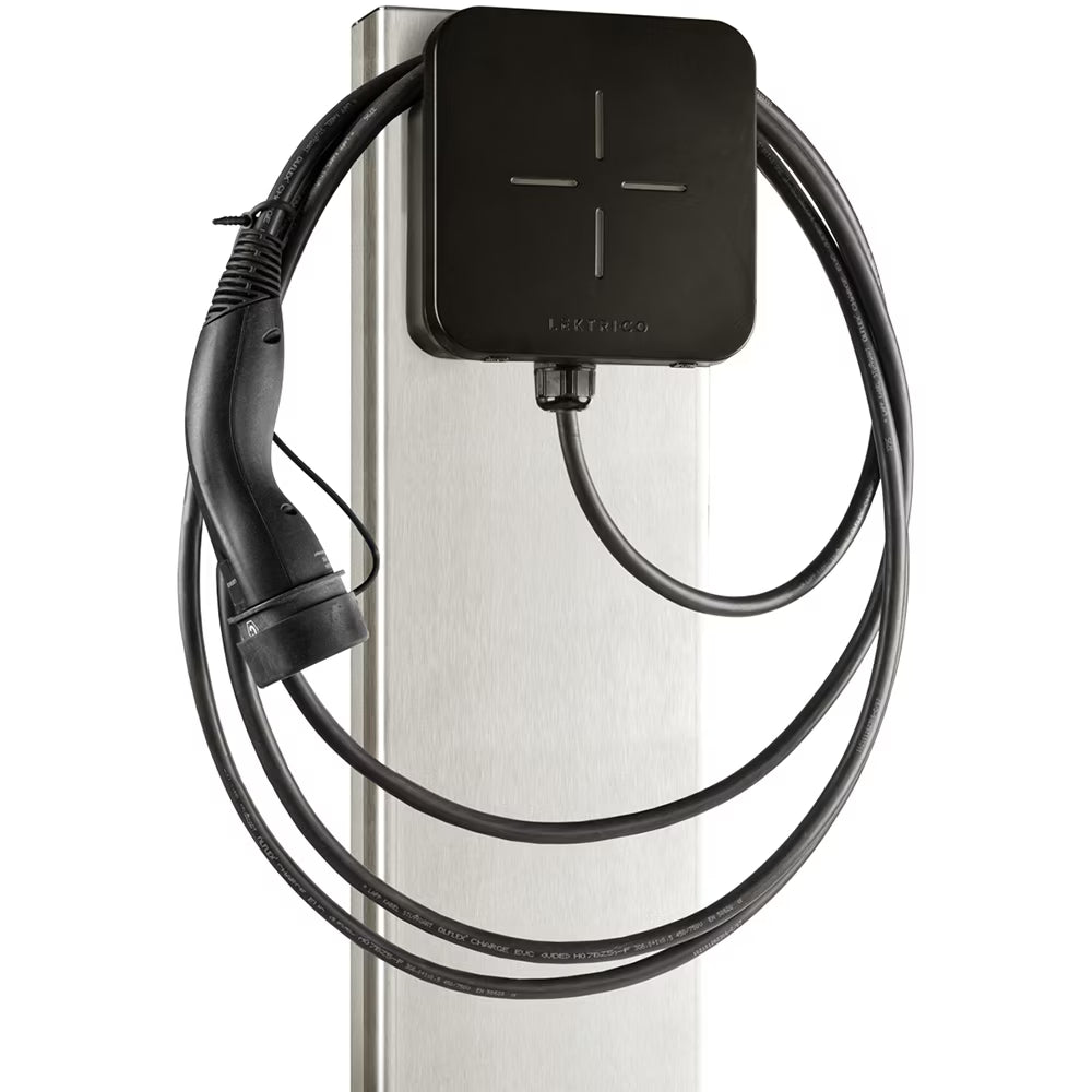 Statie incarcare masini electrice LEKTRI.CO Tri Safe EM, trifazat 22kW, monofazat 7.4kW, 32A, Type 2, cablu 5m, Wi-Fi, negru