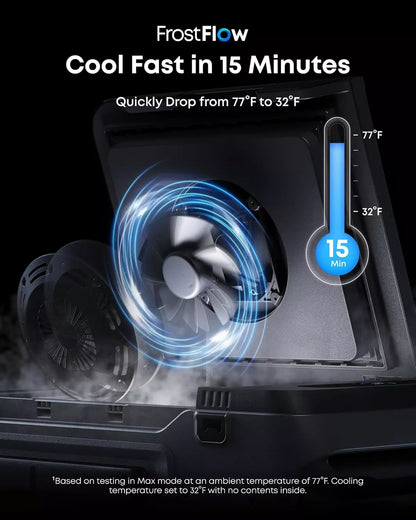 Frigider portabil Anker Solix EverFrost 2 Powered Cooler 40L, cu baterie inclusa, Gri