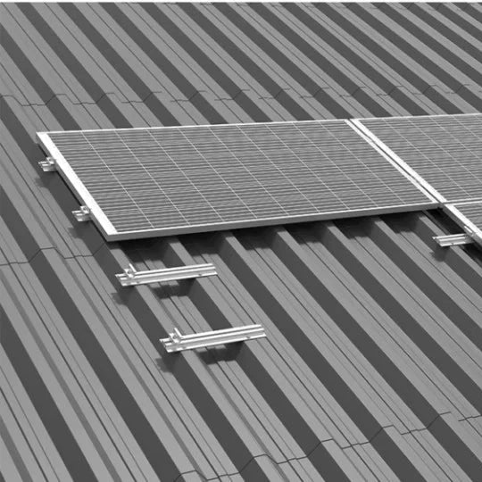 Șină mini-rail tip H din aluminiu suport panouri solare fotovoltaice H70/400mm