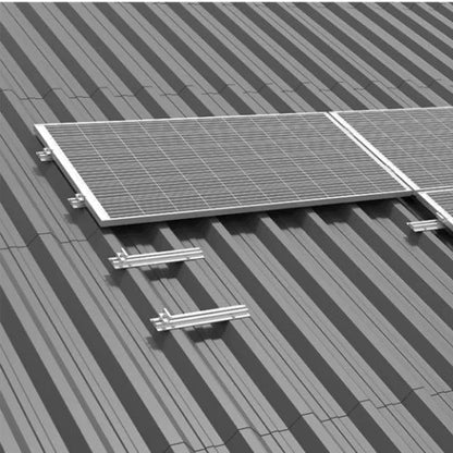 Șină mini-rail tip H din aluminiu suport panouri solare fotovoltaice H70/400mm