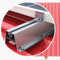 Șină mini-rail tip H din aluminiu suport panouri solare fotovoltaice H70/400mm