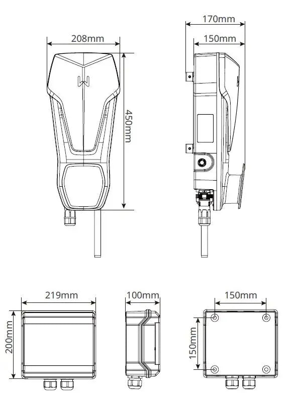 GOODWE EV CHARGER 7KW HCA 7KW HCA G2 WITH CABLE TYPE 2