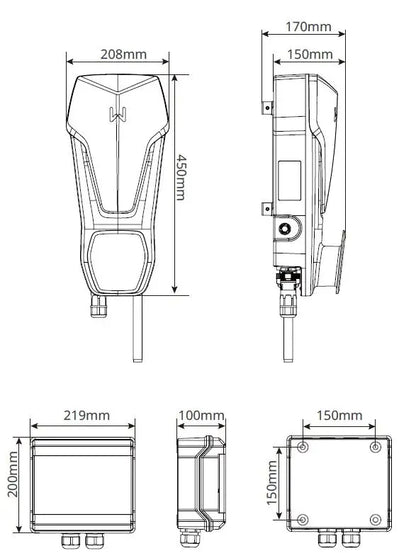 GOODWE EV CHARGER 7KW HCA 7KW HCA G2 WITH CABLE TYPE 2
