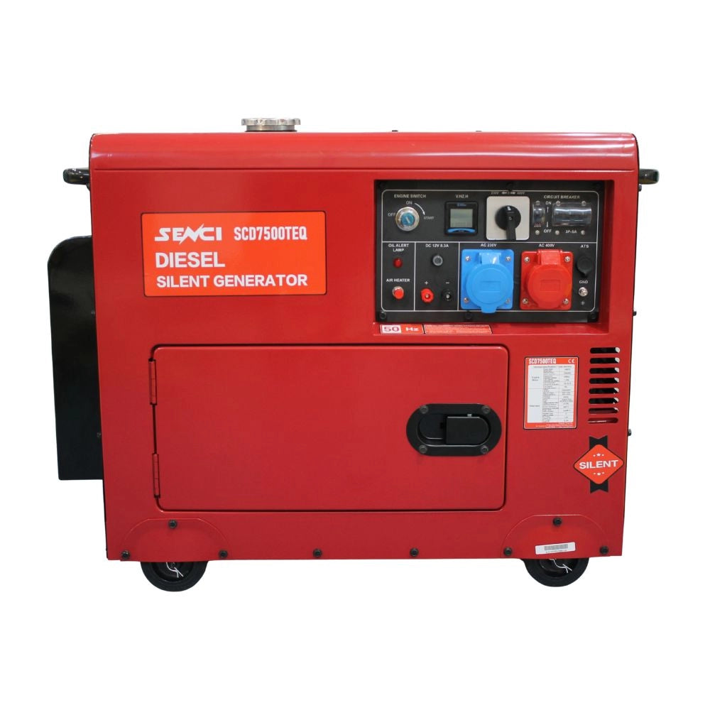 Generator SCD7500 TEQ, Putere max. 5.5 kW / 6.9 kVA, 400/230V, AVR, motor Diesel
